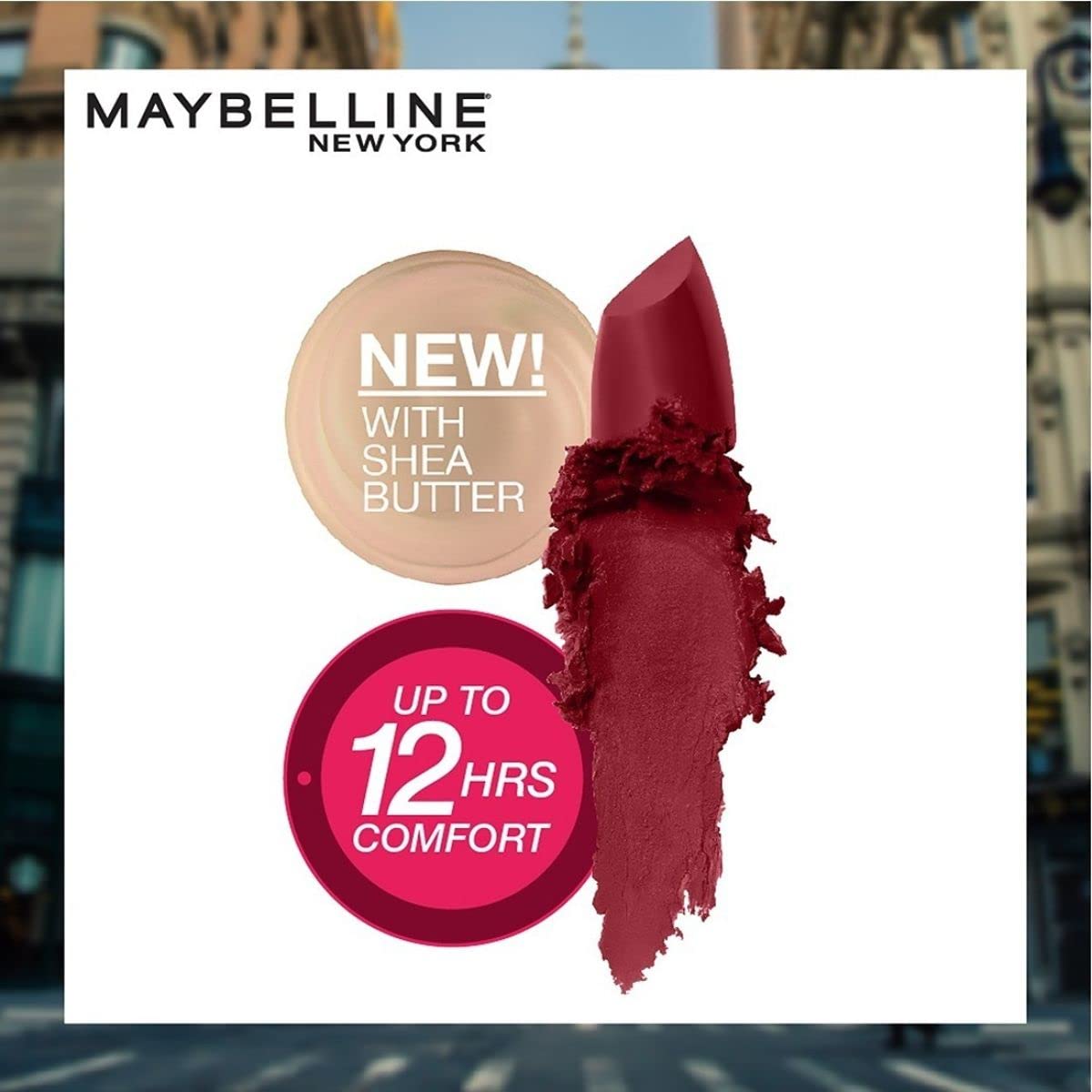 Maybelline New York Matte Lipstick, Intense Colour, Moisturised Lips, Color Sensational Creamy Matte, 695 Divine Wine, 3.9g | Online Shop