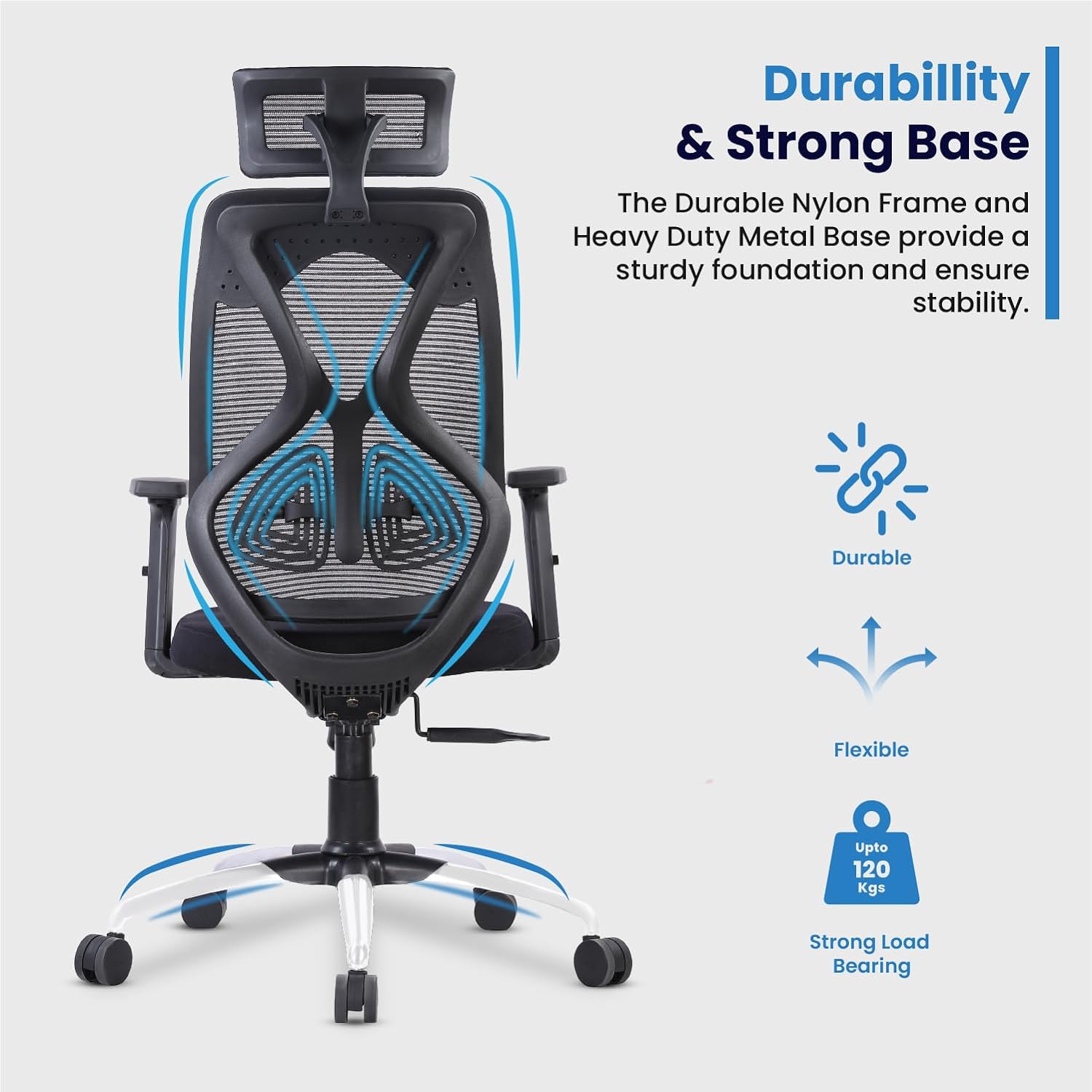 Vergo Transform Ergonomic High Back Mesh Office Chair | Lumbar Support, Adjustable Armrests, Multi Lock Synchro Mechanism, Metal Base | Home Office Desk Chair, 3 Years Warranty (Black) | Online Shop