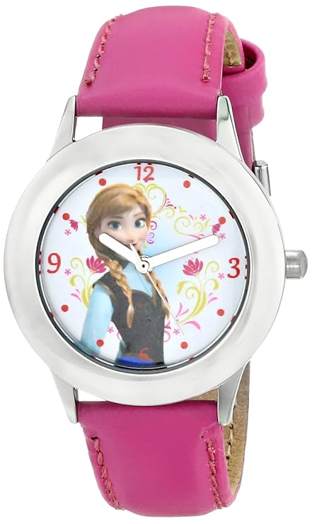 Disney Anna Analogue White Dial Frozen Tween Anna Girls Watch - W000974